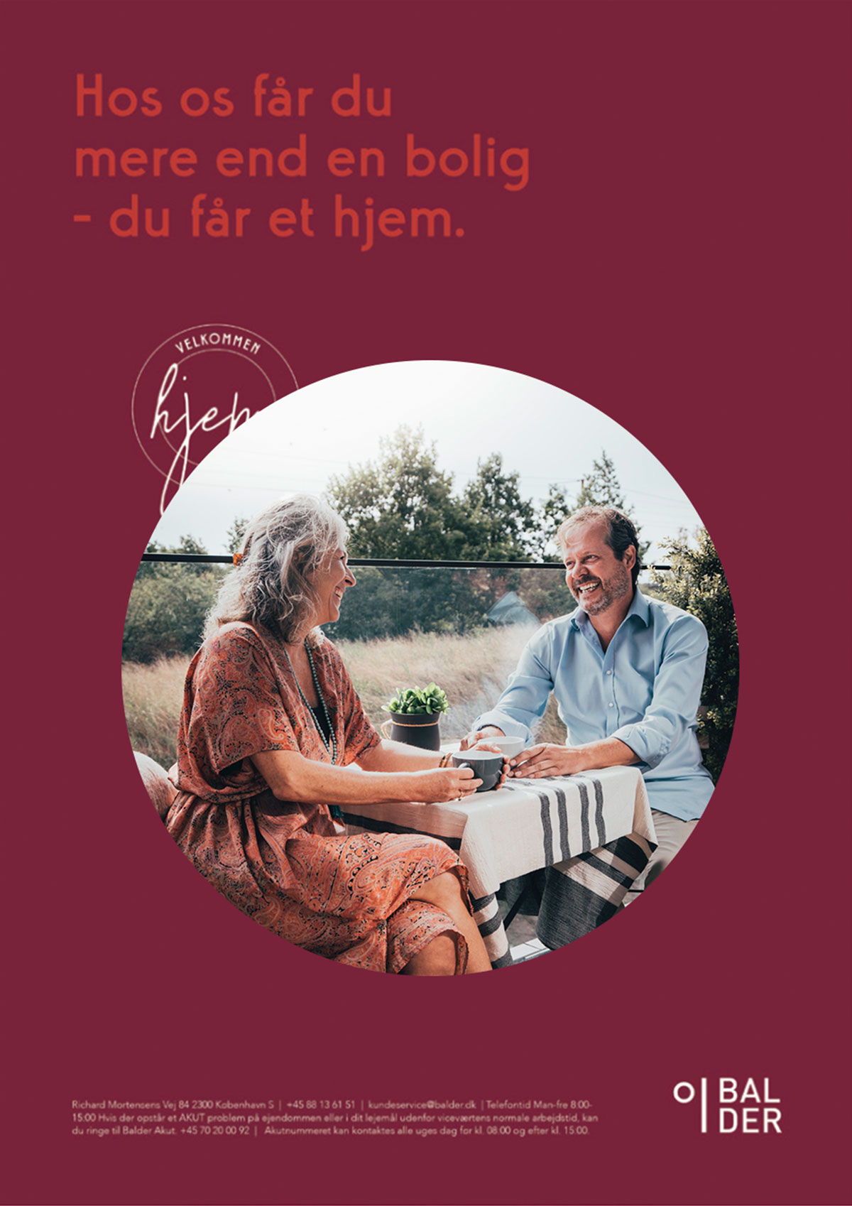 Advertisement from Blader showing a couple sitting on a balcony.